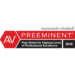 AV Preeminent Rated 2018